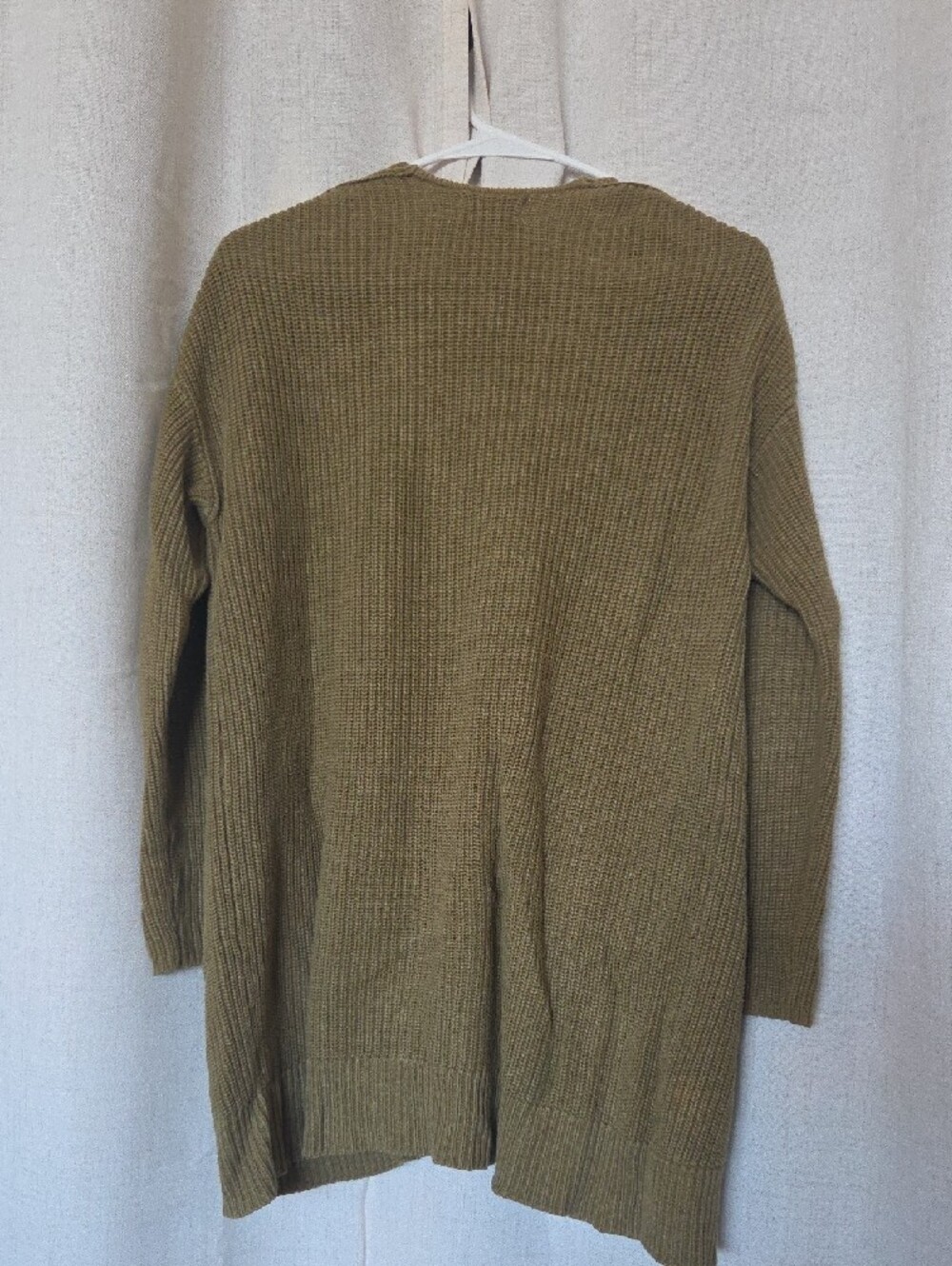 Universal Thread Olive Green Open-Front Ribbed Cardigan - Picture 2 of 3